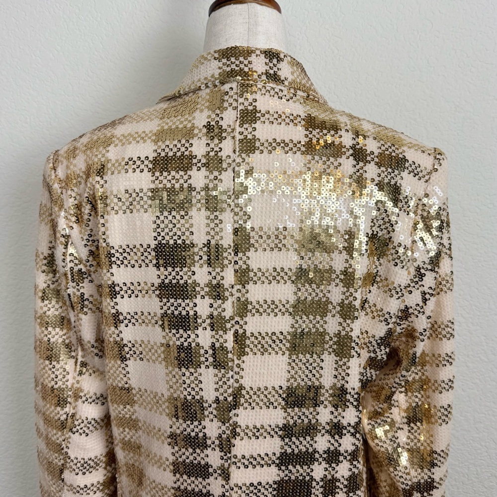 Ivy City Co Blanche Blazer Gold Sequin Jacket - Picture 11 of 16